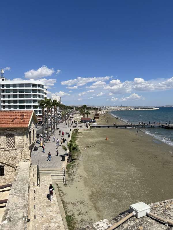 Larnaca beach with hotels