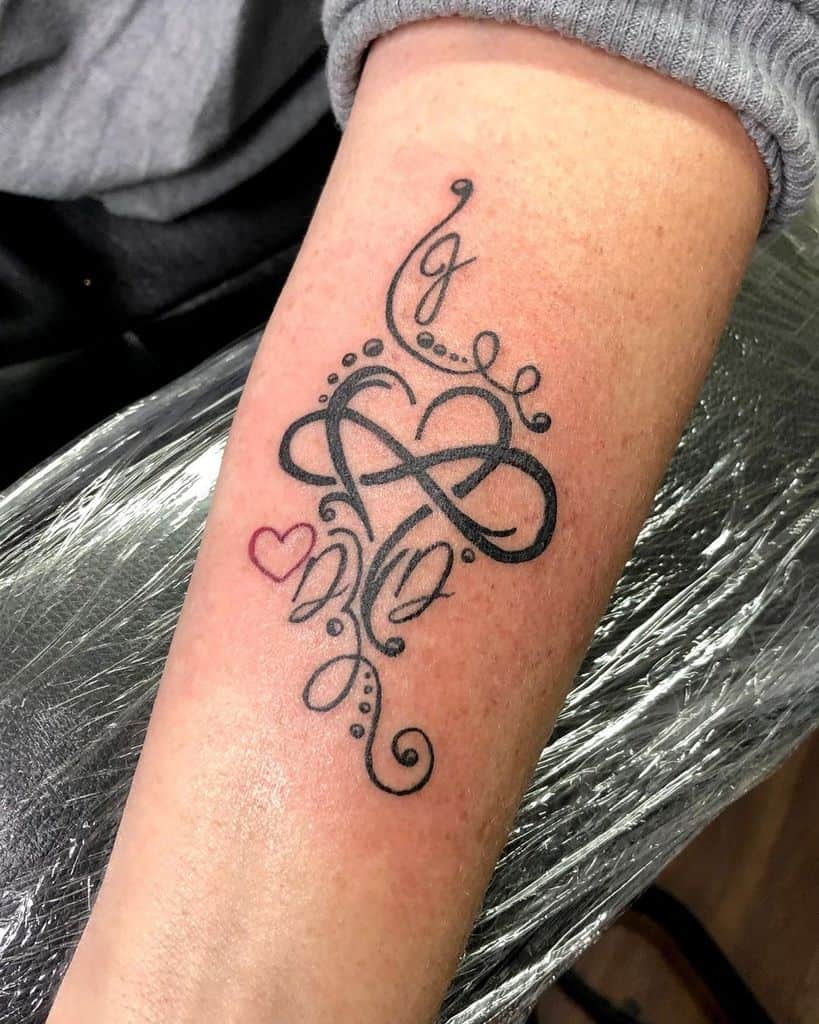 Infinity Heart Forearm Tattoo luvinink