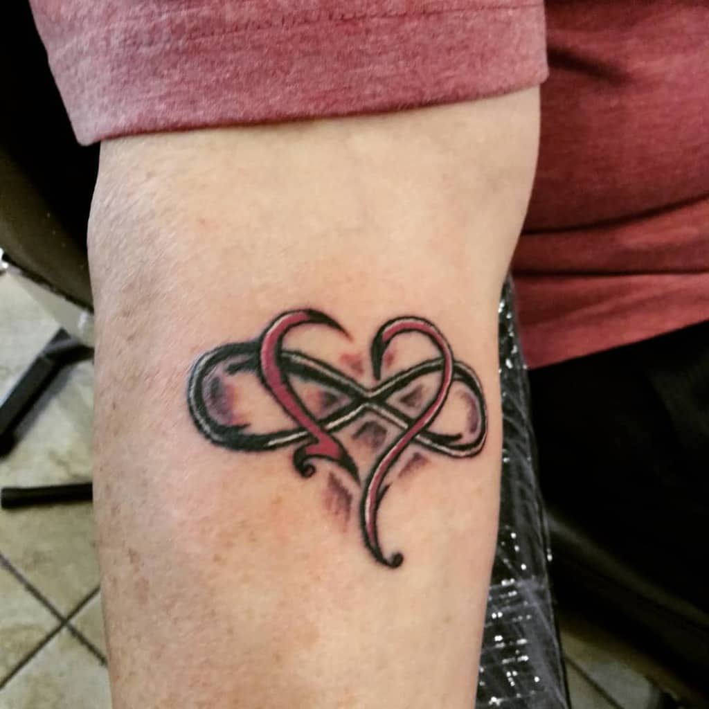 Infinity Heart Forearm Tattoo striking.viking.tattoo