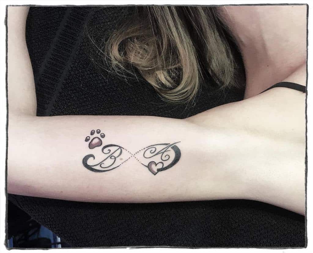 Infinity Heart Paw Print Tattoo tattoo.voltage.vanessa