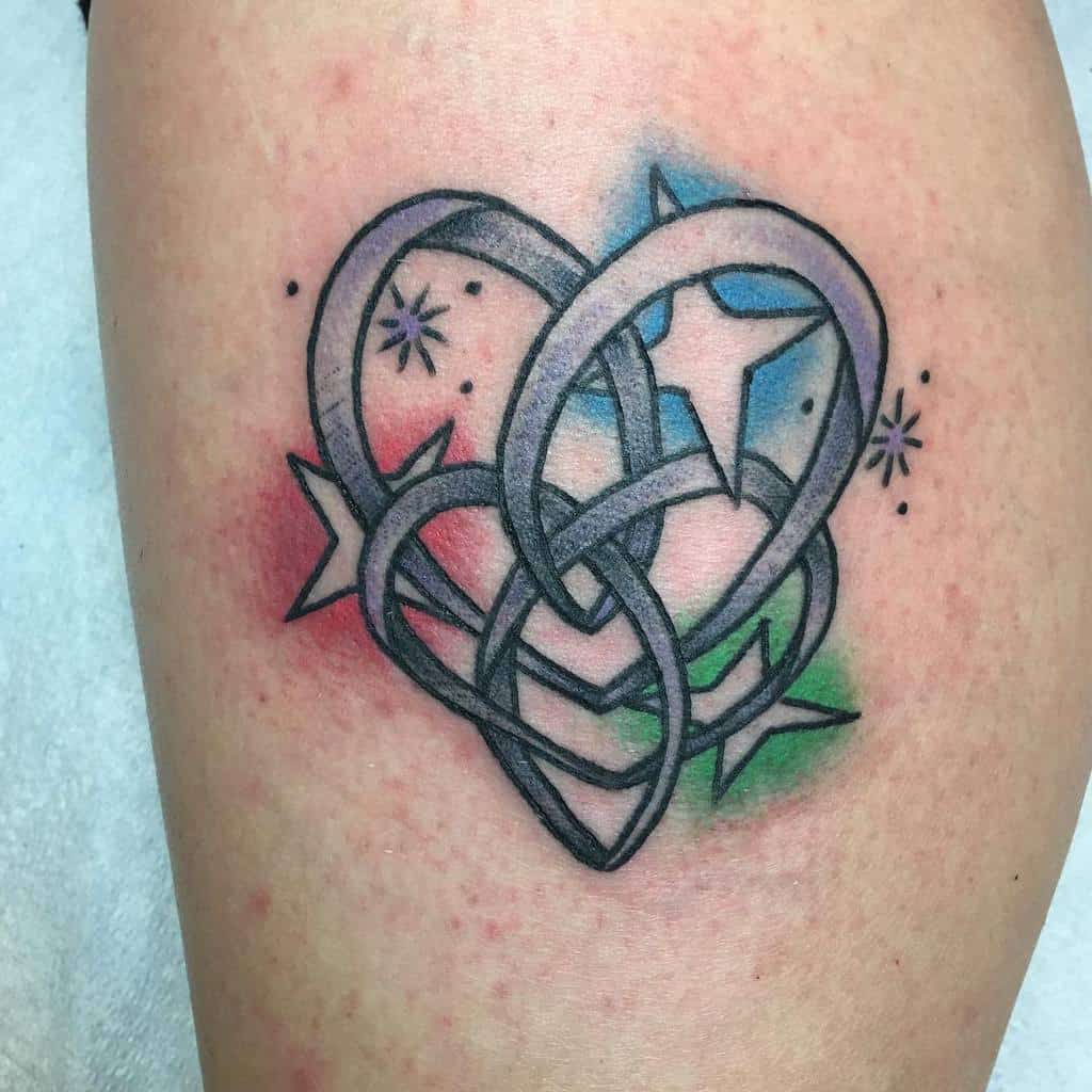 Infinity Heart Watercolor Tattoo chaddybugattitattoo