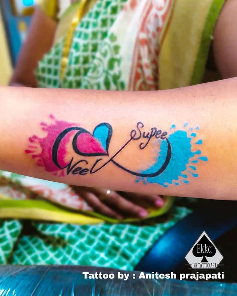 Watercolor Heart Tattoo - Love n Hate