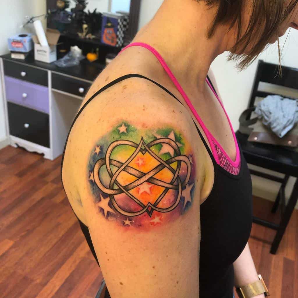 Infinity Heart Watercolor Tattoo starby5