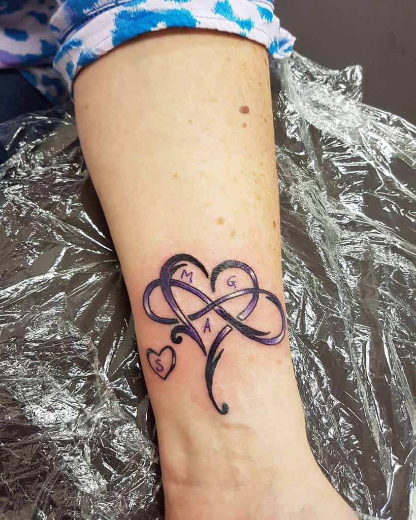 Infinity Heart Wrist Tattoo bento.tattoo