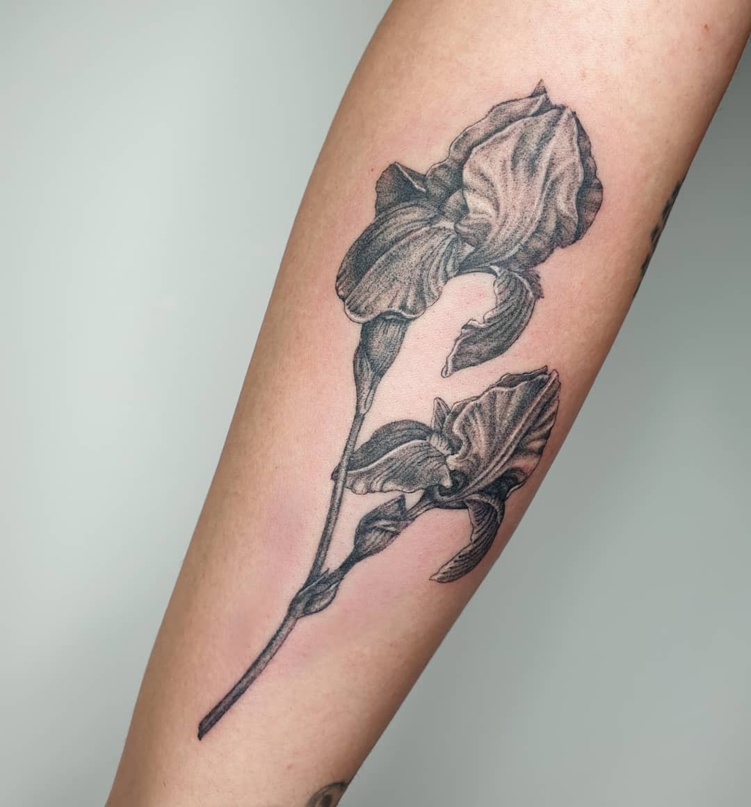 Tatuaje de iris negro - doovdevantattooshop