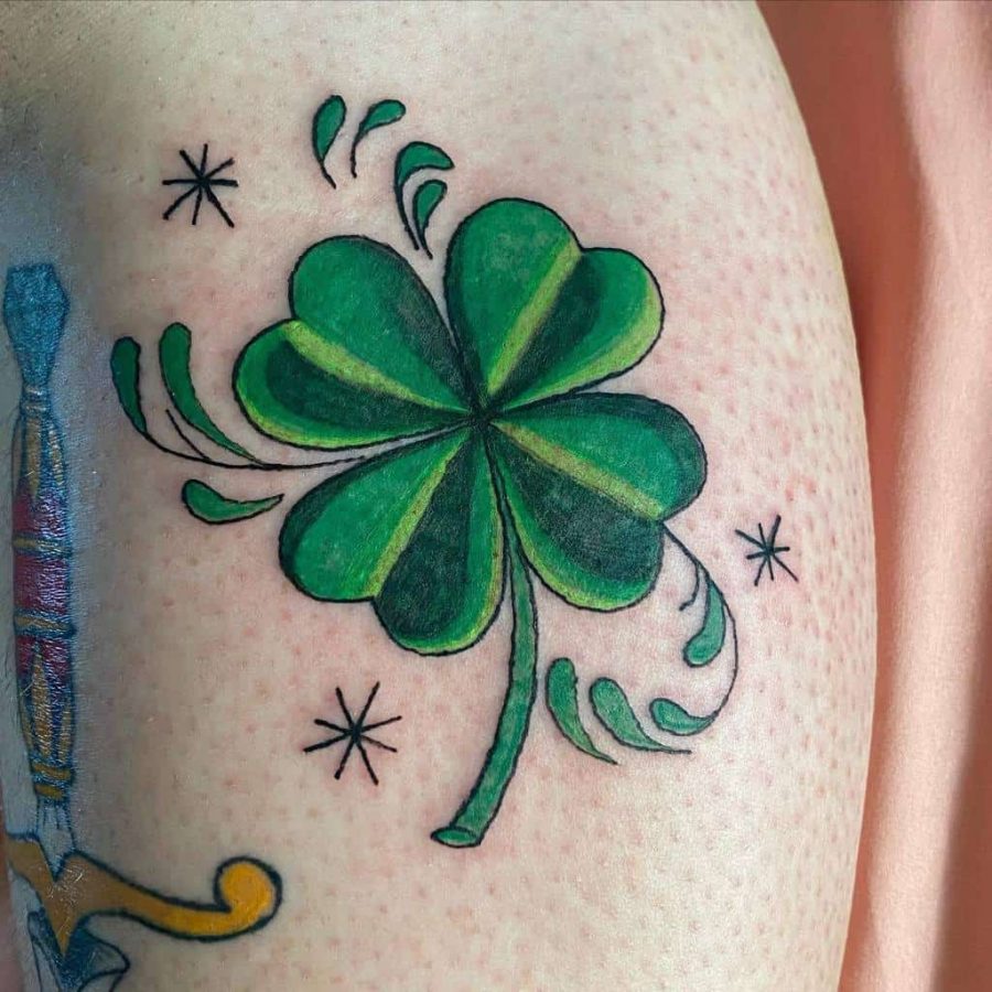 Irish Tattoo Bright Shamrock