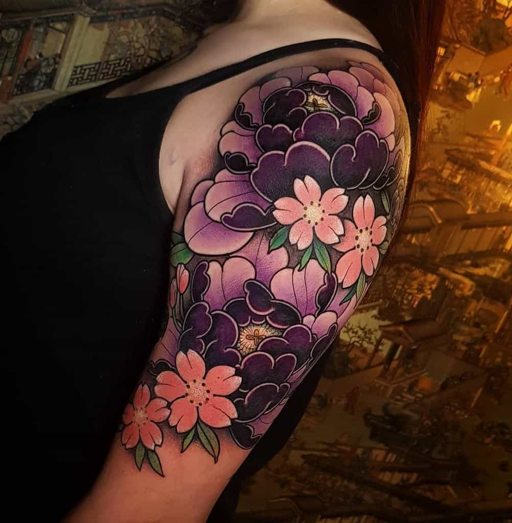 Japanese Flower Tattoo Sleeve barbaraleona