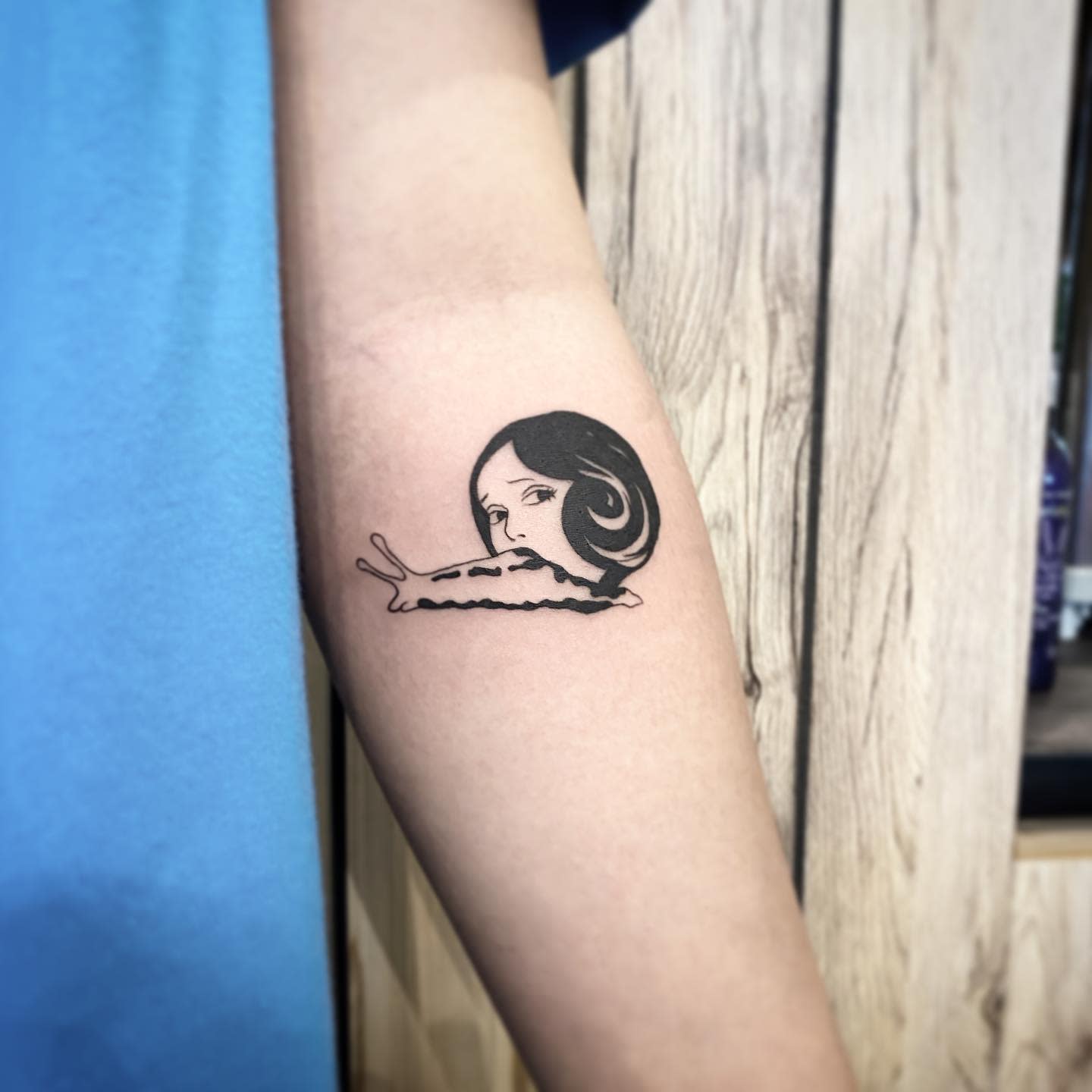 Junji Ito Snail Girl Tattoo -sophia_tattooist