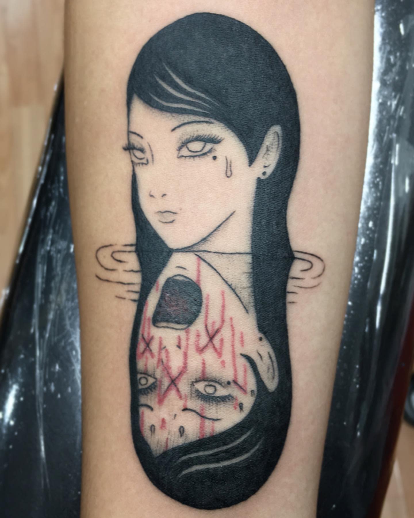 iron blood tattoos I banged out this piece by your boi Junji Ito