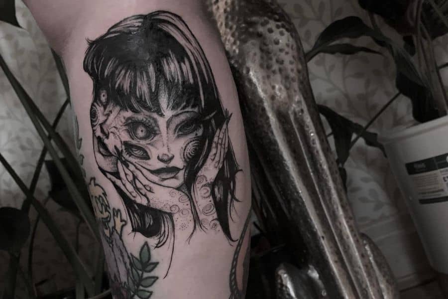 Japanese horror inspired freehand tattoo by Paul Acker  Japanese horror Horror  tattoo Tattoos