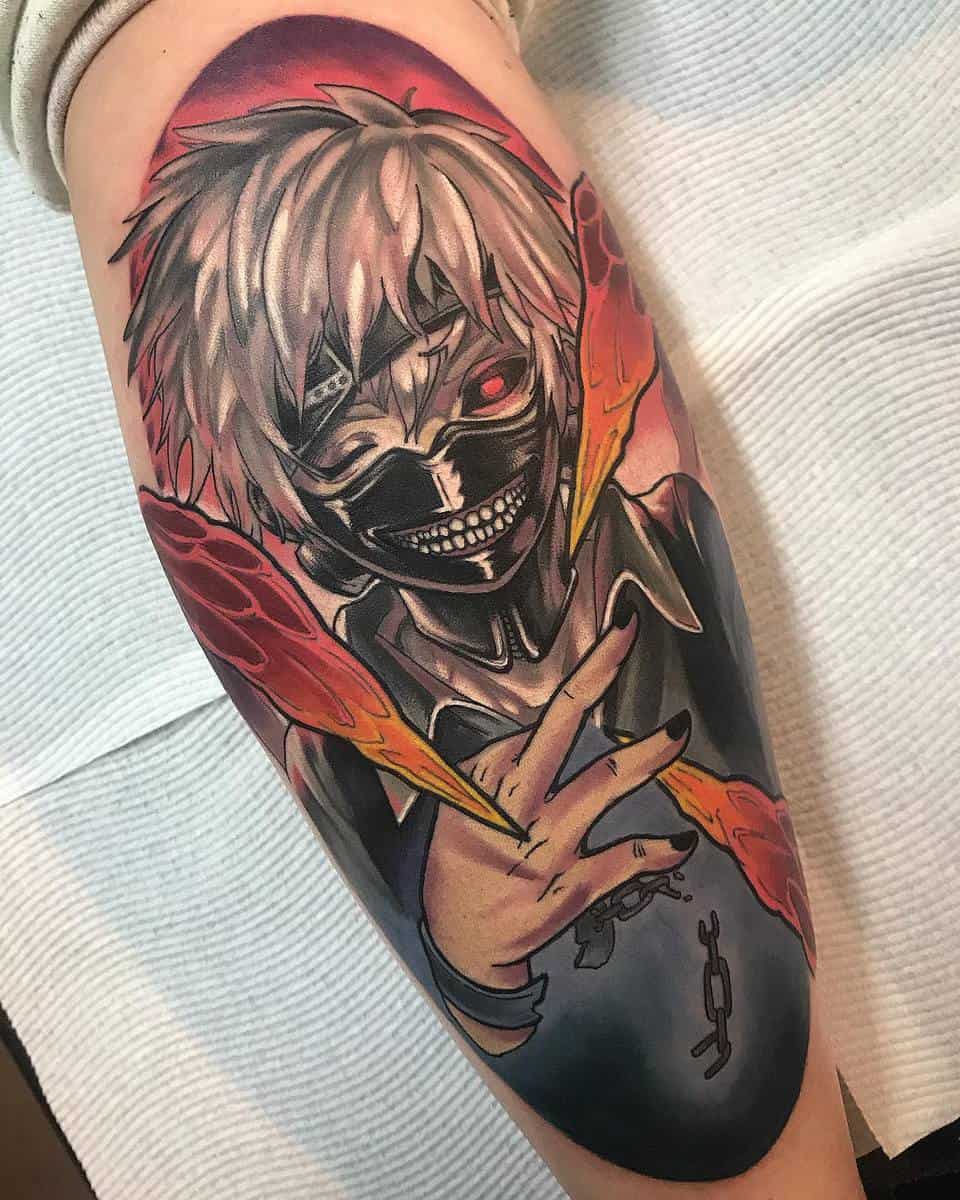 Ken Kaneki Tokyo Ghoul Tattoo -horizon_ink_art.