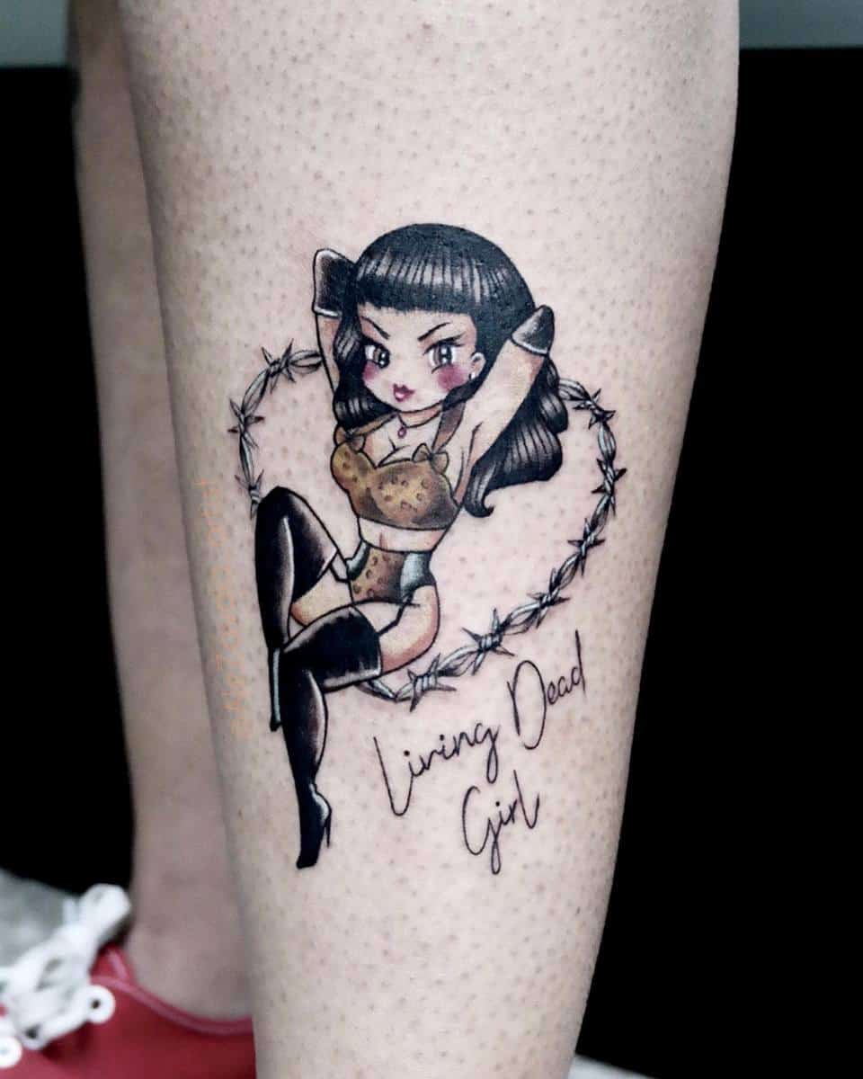 Leg Pin Up Girl Tattoo -alezavala_artist