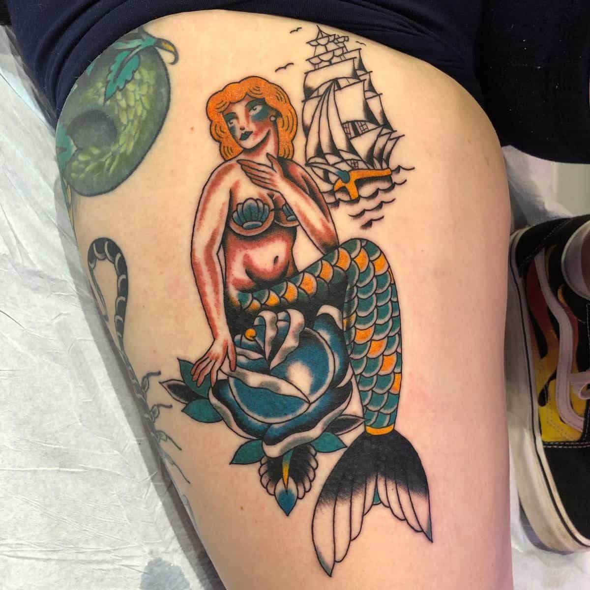 Leg Pin Up Girl Tattoo -foreversadaustin