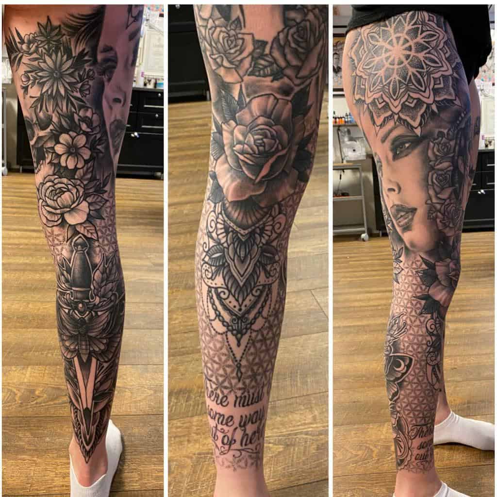 Leg Sleeve Tattoos for Women mickebyman