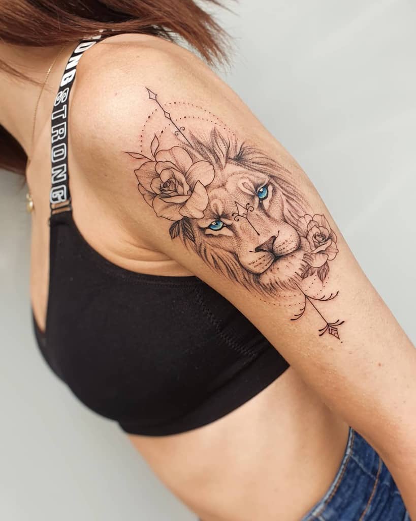 Lion Upper Arm Tattoos regnum_draconis_tattoo