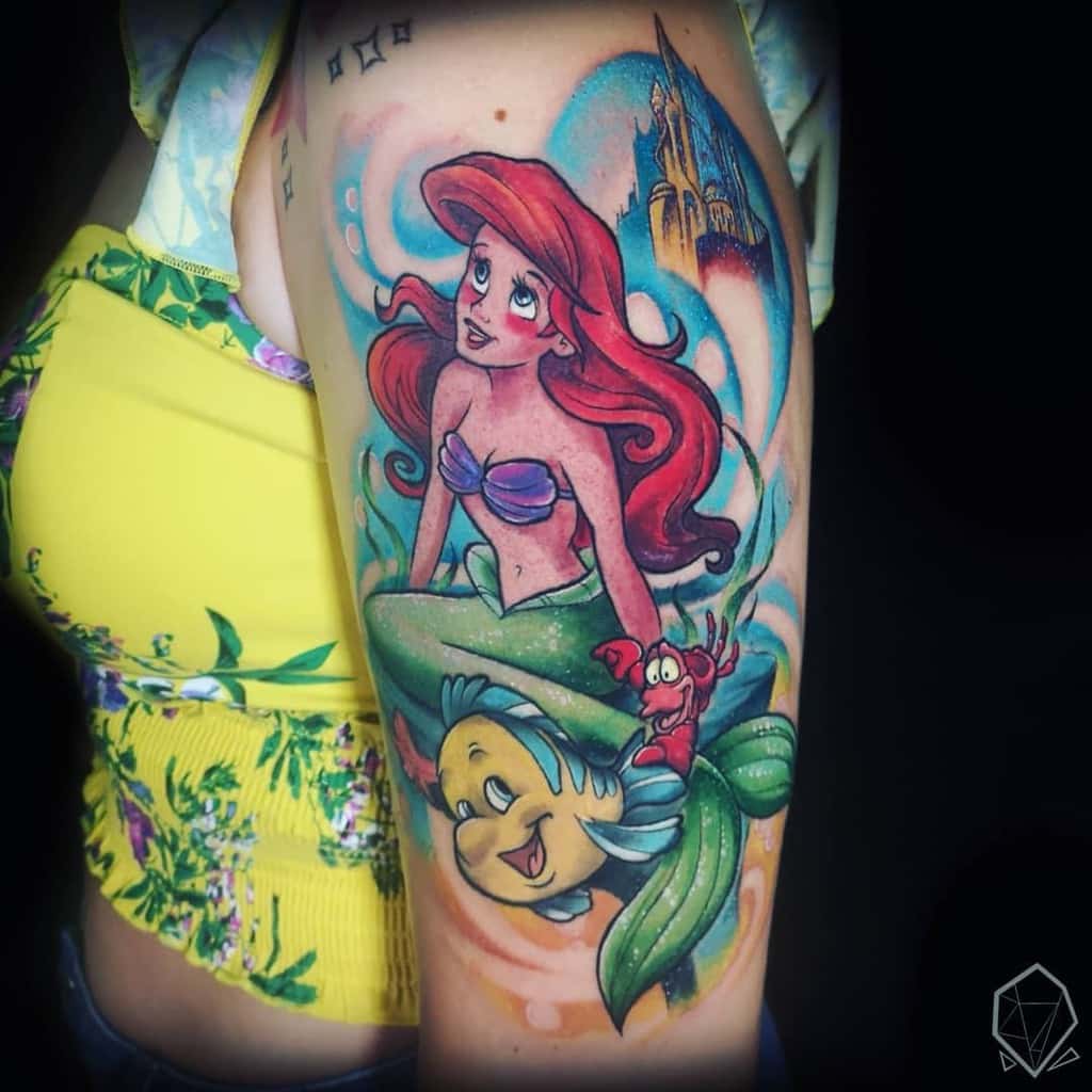 Little Mermaid And Friends Tattoo Bizio Art