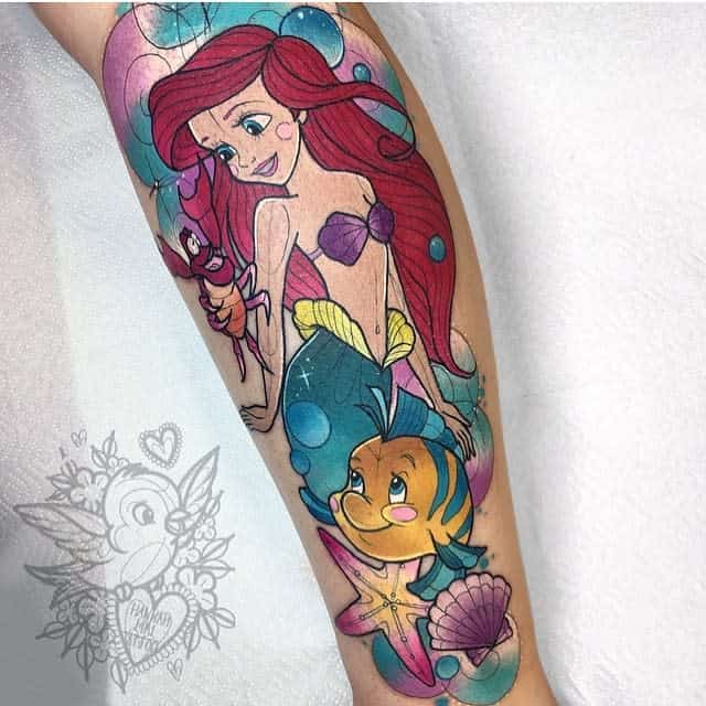Little Mermaid And Friends Tattoo Hannahmaitattoo