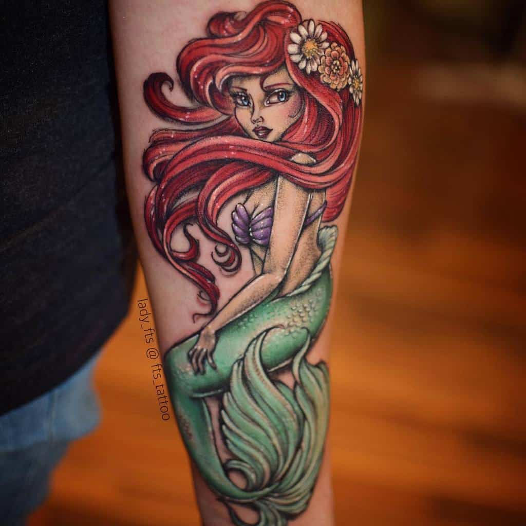 Little Mermaid Arm SleeveTattoo Lady Fts