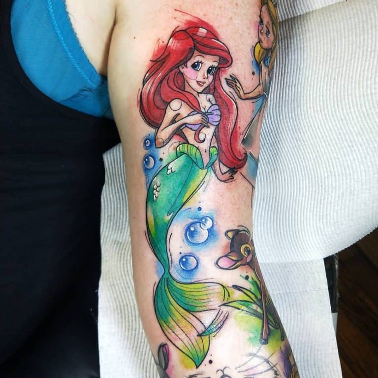 Little Mermaid Art Tattoo