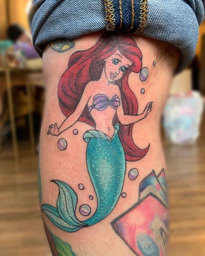 Little Mermaid Leg Tattoo Scrappyy