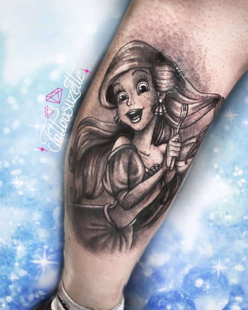 Little Mermaid Leg Tattoo Tattoosuzette
