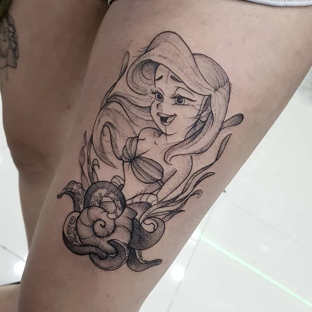 Little Mermaid Thigh Tattoo Fabiandmgz