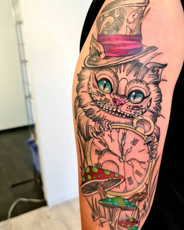 Top 71+ Best Cheshire Cat Tattoo Ideas [2021 Inspiration Guide]