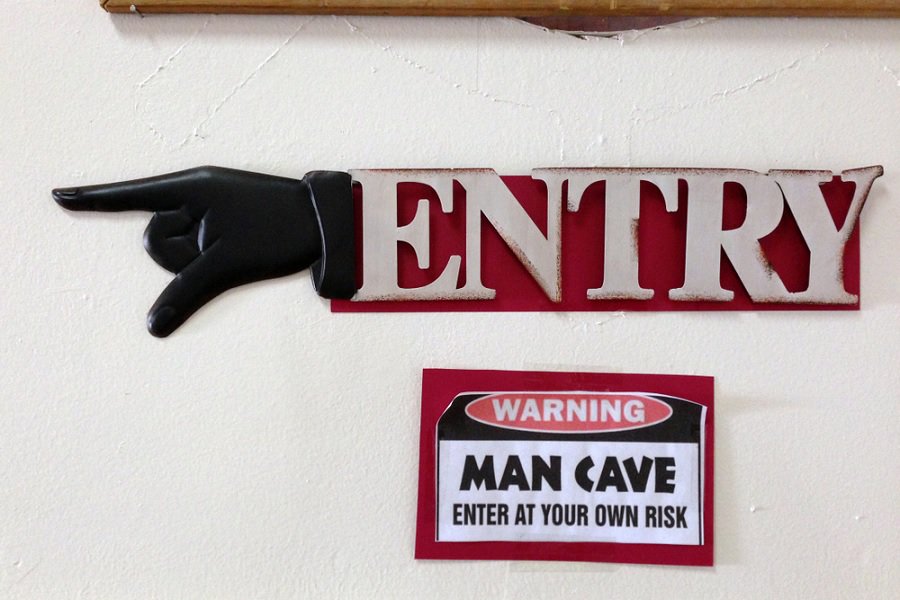 Man cave entry sign