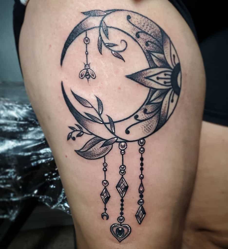 Moon Mandala Sternum Tattoo  Tattoo Ideas and Designs  Tattoosai