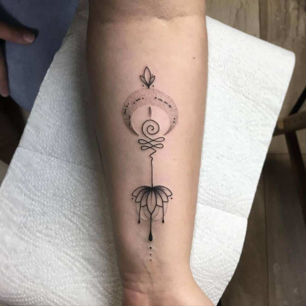 Mandala Crescent Moon Tattoo annabel.ink