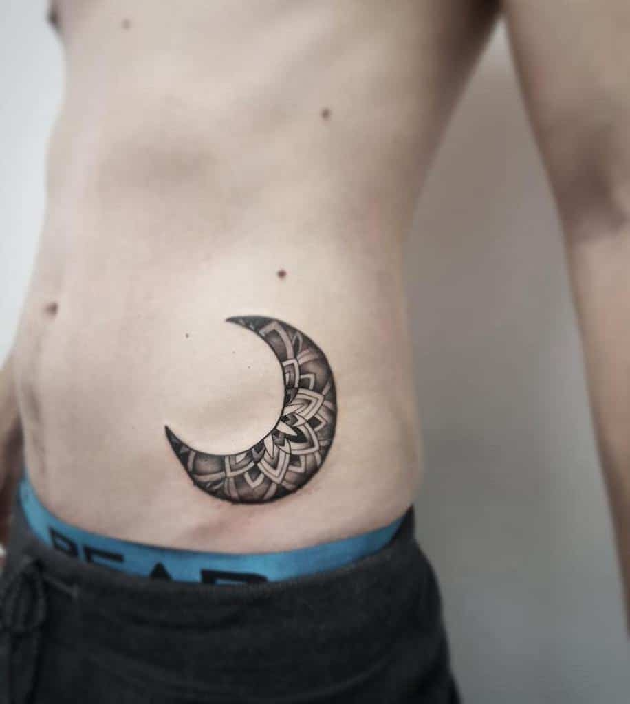 Mandala Crescent Moon Tattoo the_devlintattoos