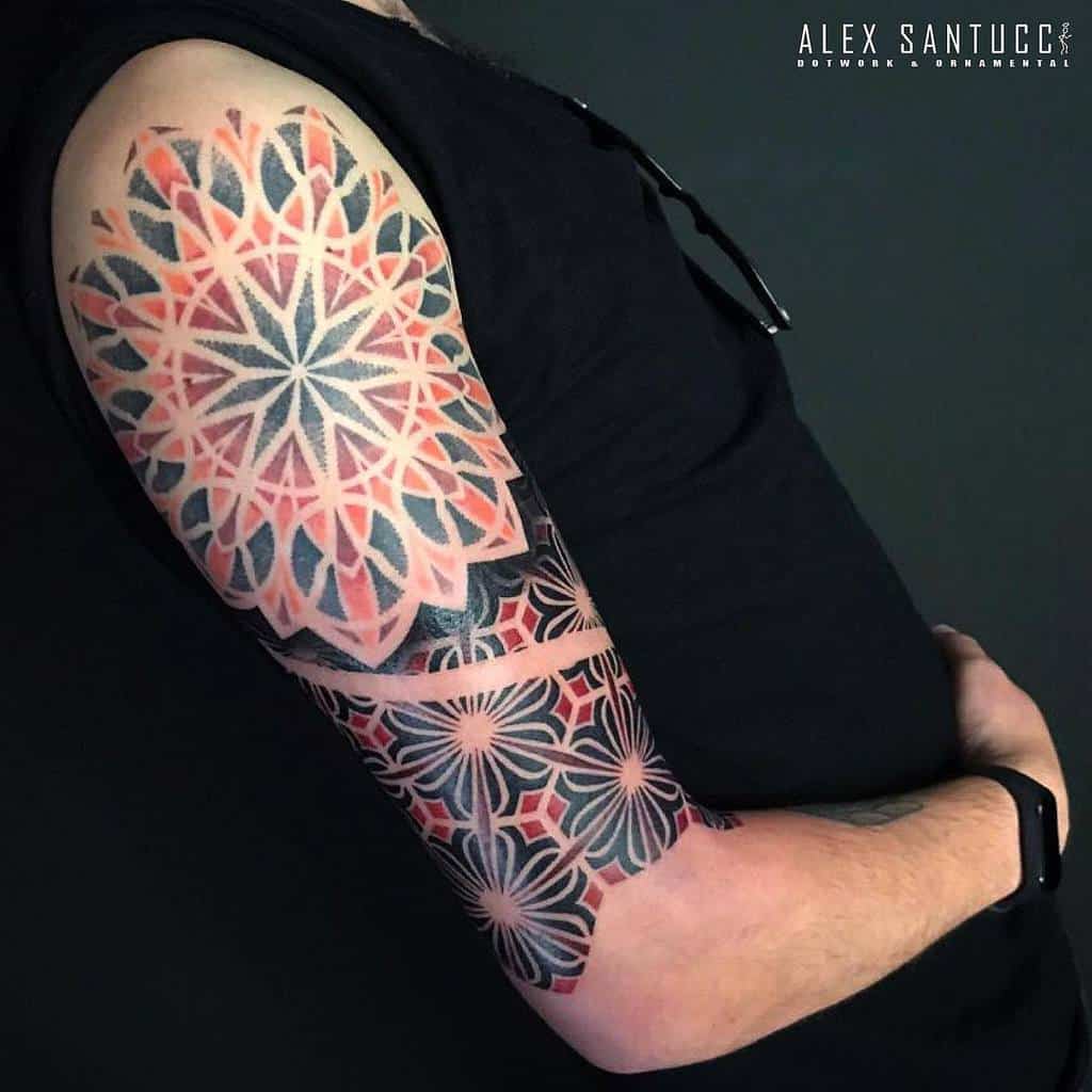 Mandala Half Sleeve Tattoos For Women alex_santucci_tattooer