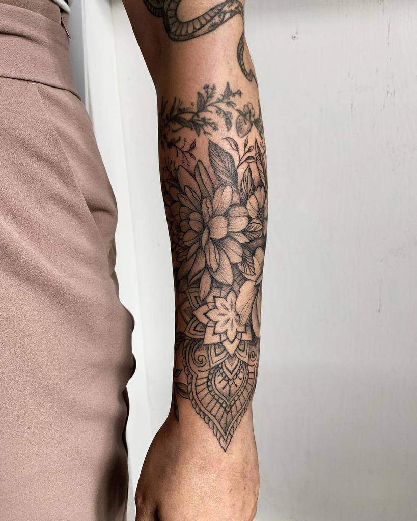 Mandala Half Sleeve Tattoos For Women slaubcreation