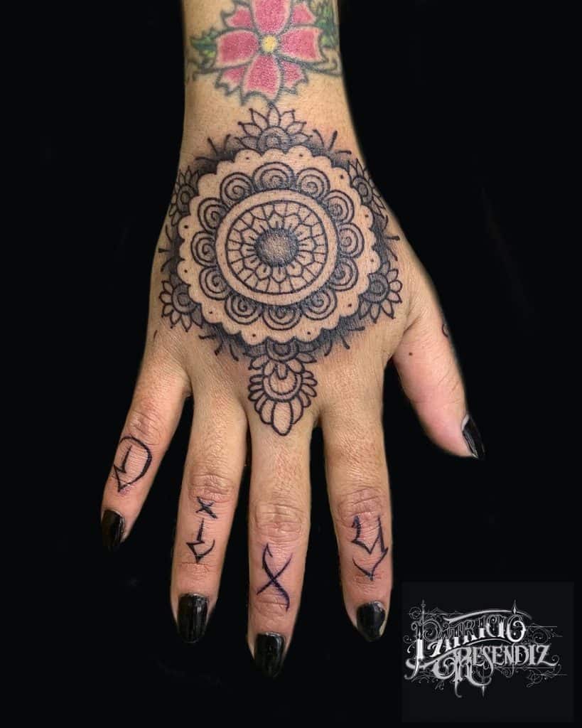 Henna Back Hand Tattoo Designs Stock Photo 1507223687  Shutterstock