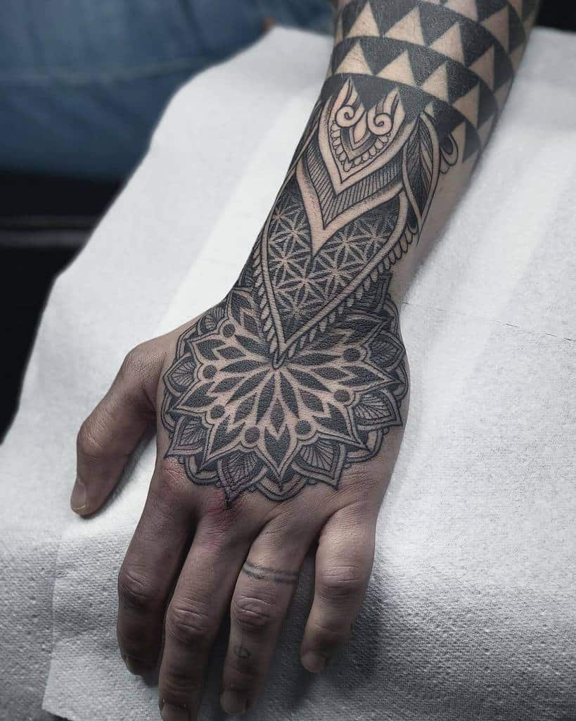 Mandala Hand Tattoo Women Wellertattoos