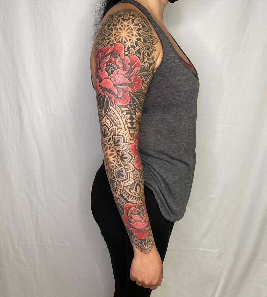 Mandala Tattoo Sleeve Filler mitchin.tattoos