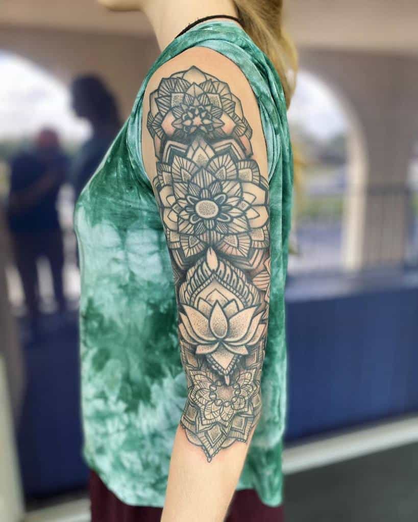 Mandala Tribal Flower Tattoo claire_duke