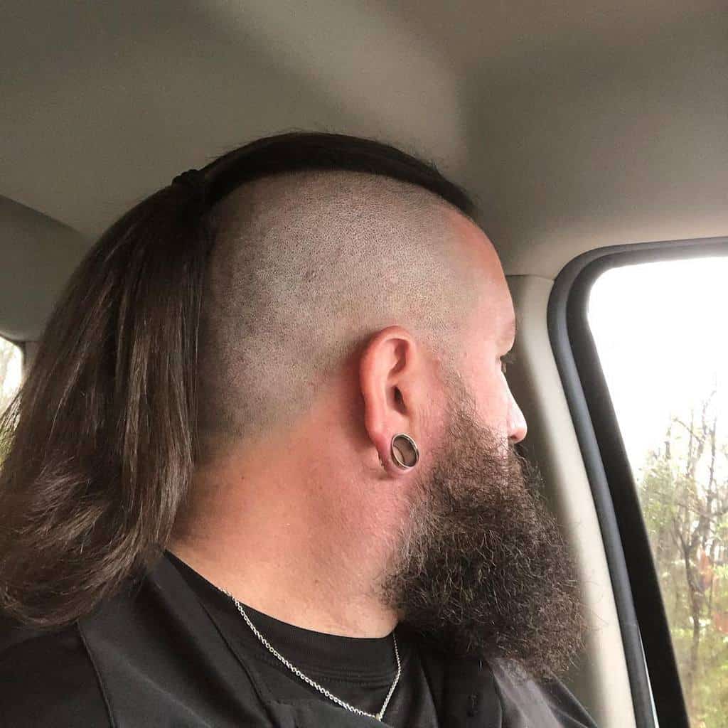 Men’s Ponytail with Shaved Sides