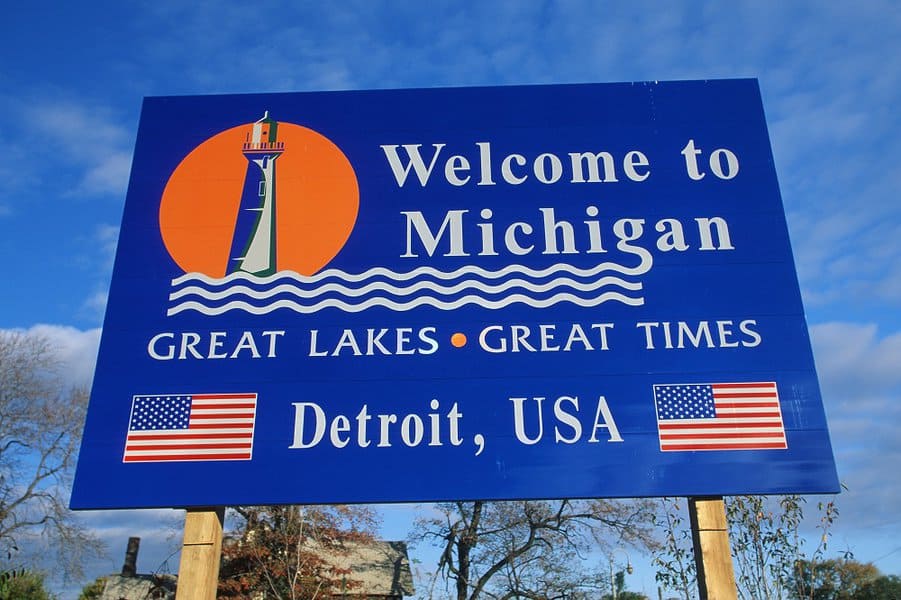Michigan Welcome Sign
