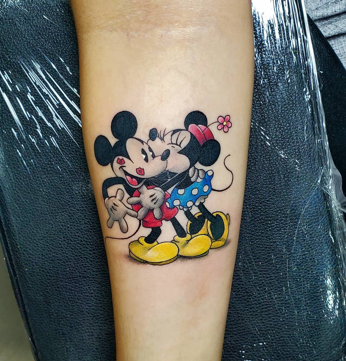 Minnie Mouse tattoo on the inner forearm. | Mouse tattoos, Mickey tattoo, Minnie  tattoo