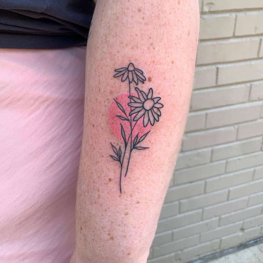 Minimalist Flower Forearm Tattoo redgrizzly123