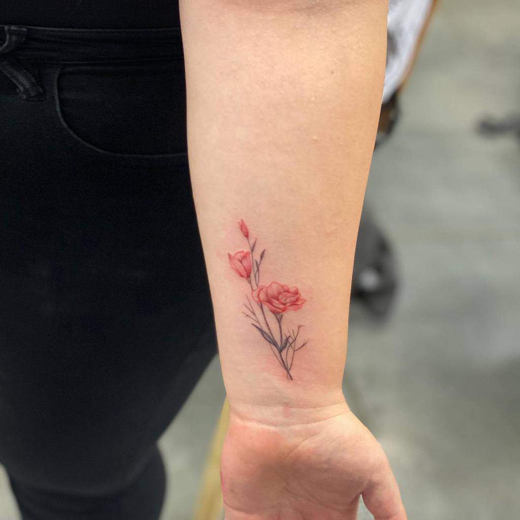 Minimalist Flower Wrist Tattoo jayprick_tattoo
