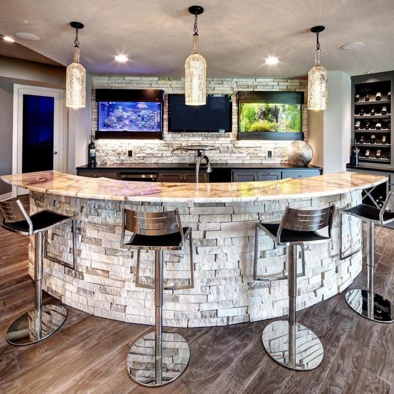 Wet bar. Home Bar Table Section.