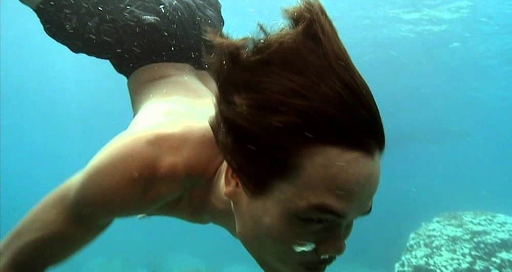 Moken tribe swimming underwater