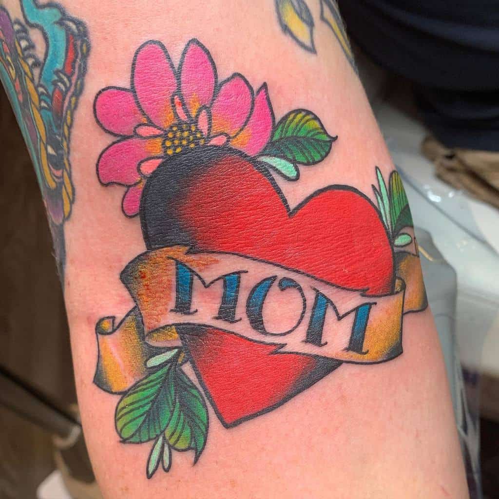 Mom Heart Forearm Tattoo davegcf
