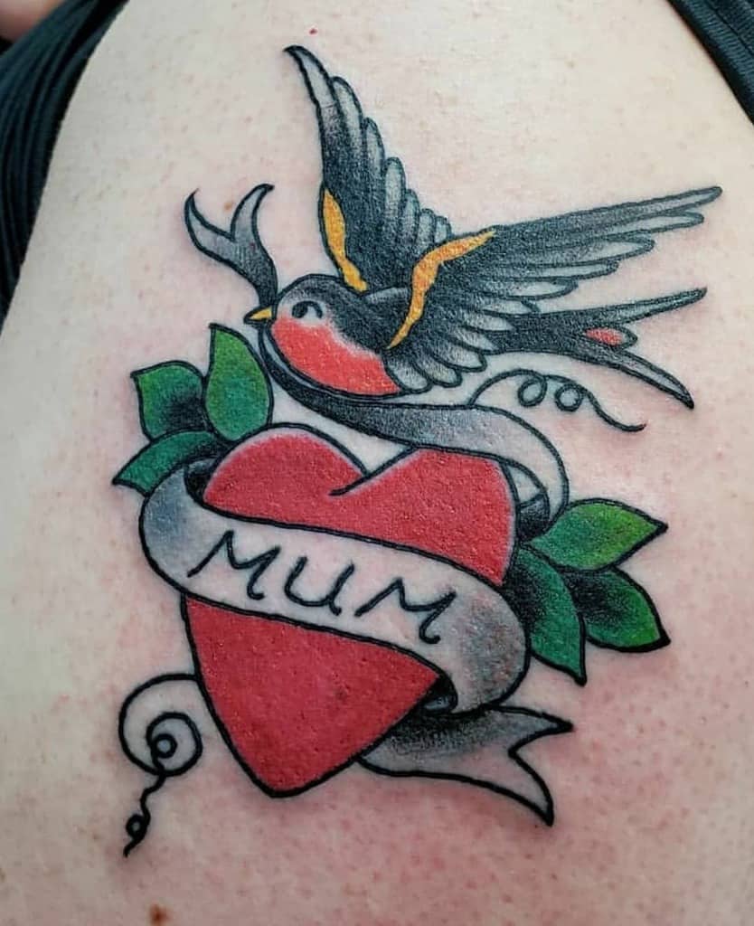 Mom Heart Shoulder Tattoo tattoomorgan