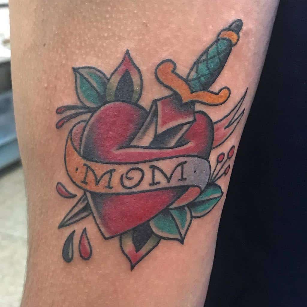 Mom Heart Upperarm Tattoo coreygtattoos