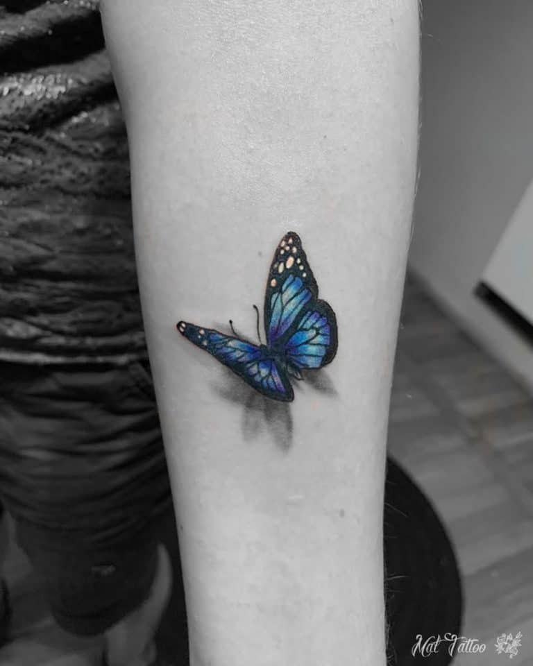 Top 63+ Best Blue Butterfly Tattoo Ideas - [2021 Inspiration Guide]