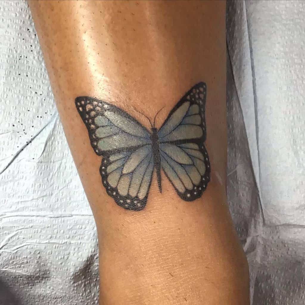 Monarch Blue Butterfly Tattoos melbootstattoo