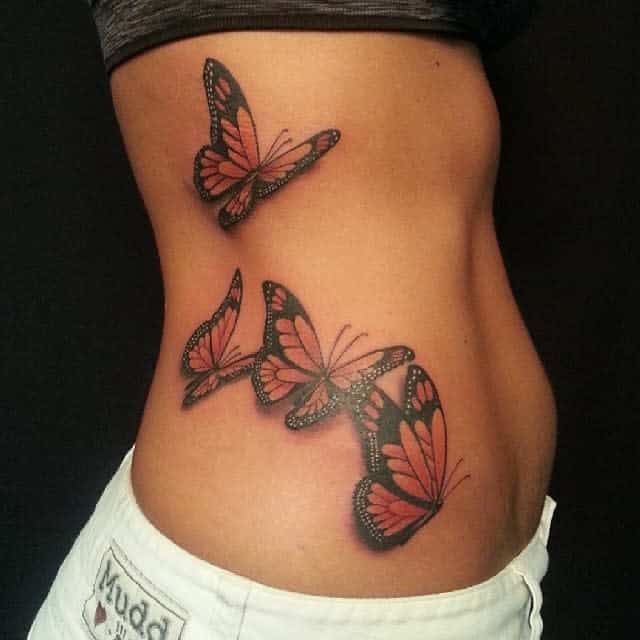 Monarch Butterfly Rib Tattoo rama_fisson